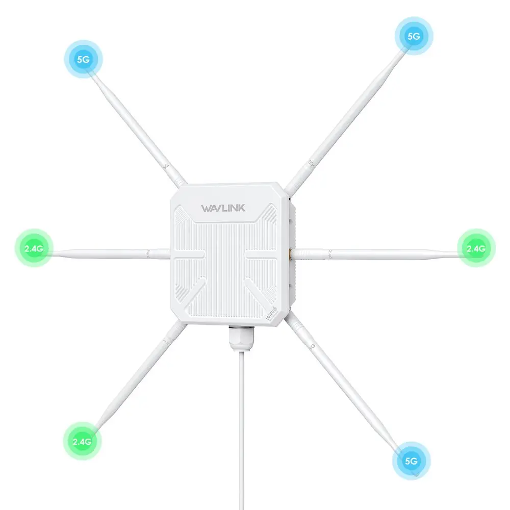 AERIAL HD9S: WAVLINK WiFi6 Outdoor Access Point, Dual Band 2.4G+5G AX3000 Long Range Outdoor WiFi Mesh Extender with PoE - Image 2