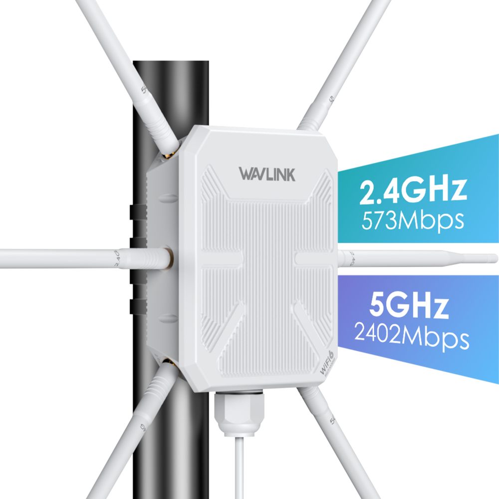 AERIAL HD9S: WAVLINK WiFi6 Outdoor Access Point, Dual Band 2.4G+5G AX3000 Long Range Outdoor WiFi Mesh Extender with PoE - Image 4