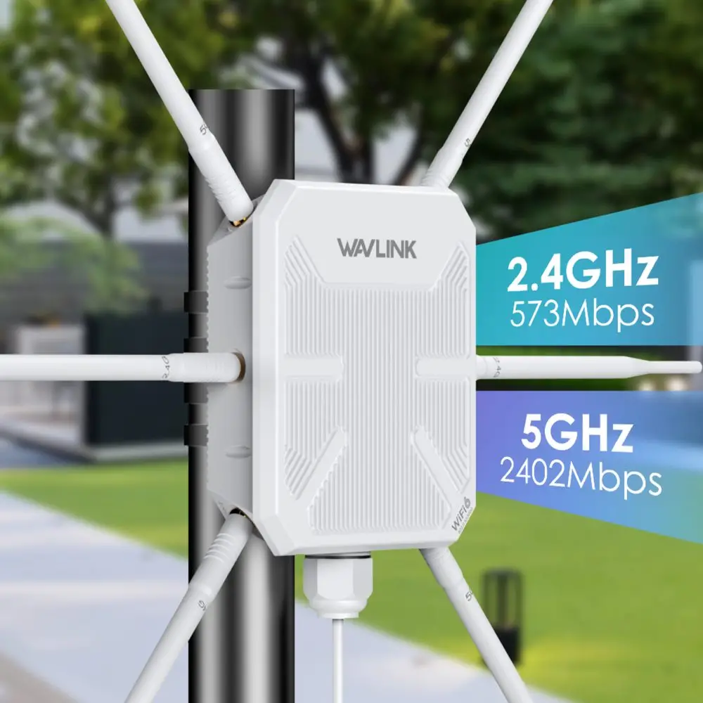 AERIAL HD9S: WAVLINK WiFi6 Outdoor Access Point, Dual Band 2.4G+5G AX3000 Long Range Outdoor WiFi Mesh Extender with PoE - Image 5